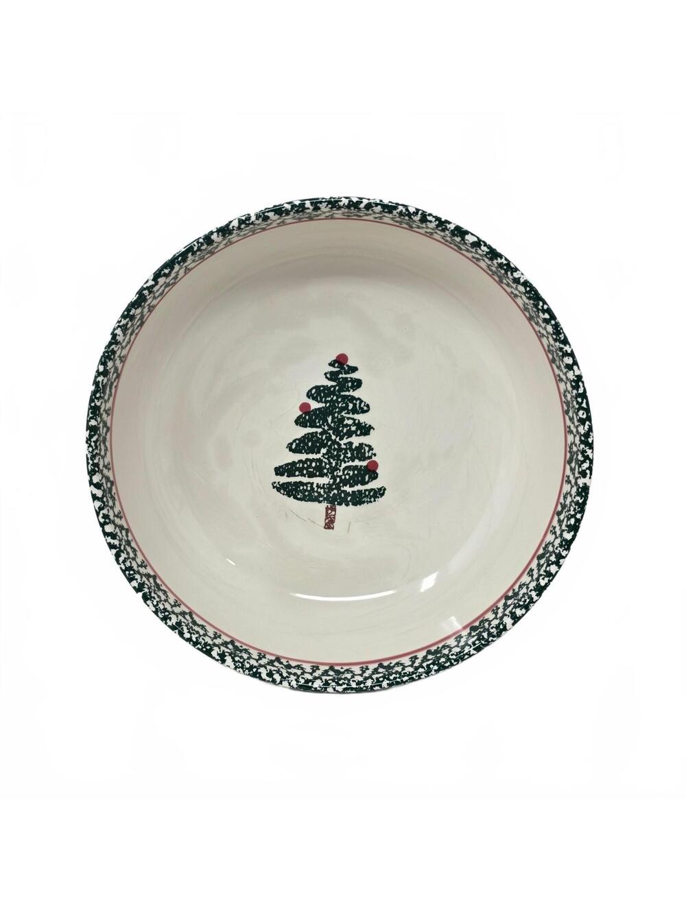 Vintage Furio Christmas Tree Serving Bowl 10 Inch Made in Italy